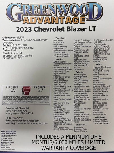 2023 Chevrolet Blazer 3LT
