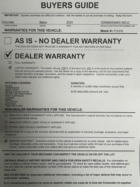 2024 Chevrolet Blazer 3LT