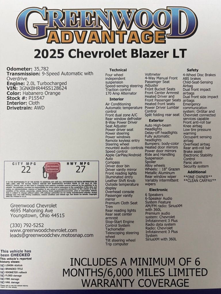 2025 Chevrolet Blazer 2LT