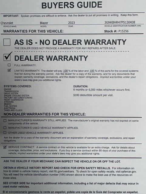 2023 Chevrolet Blazer 2LT