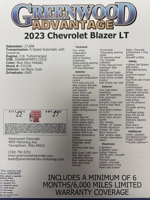 2023 Chevrolet Blazer 2LT