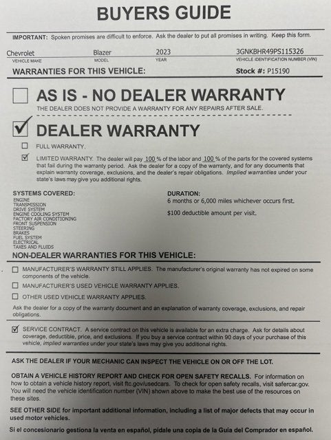 2023 Chevrolet Blazer 2LT