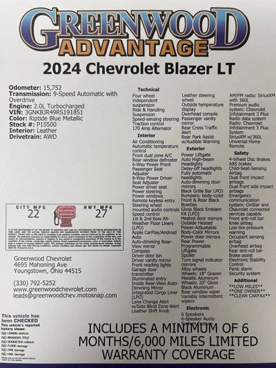 2024 Chevrolet Blazer 3LT