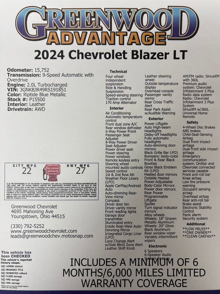 2024 Chevrolet Blazer 3LT