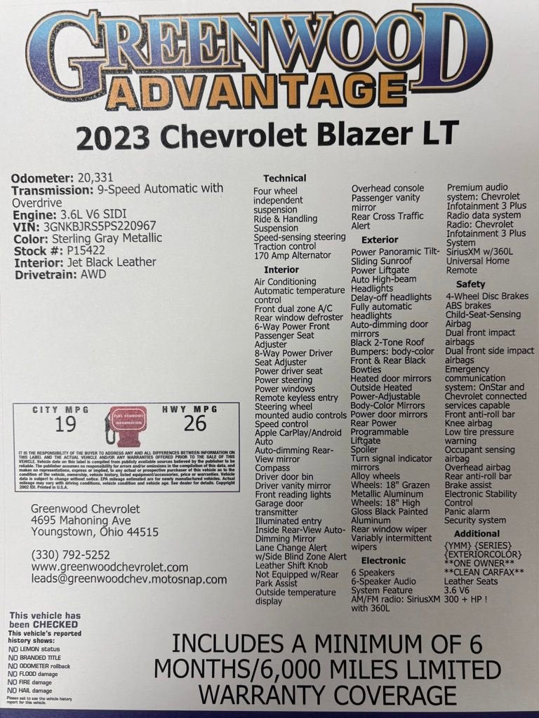 2023 Chevrolet Blazer 3LT