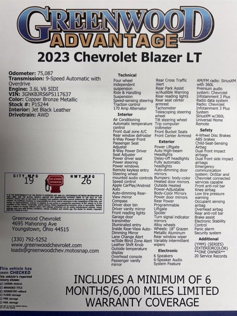 2023 Chevrolet Blazer 3LT