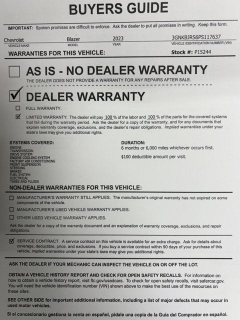 2023 Chevrolet Blazer 3LT