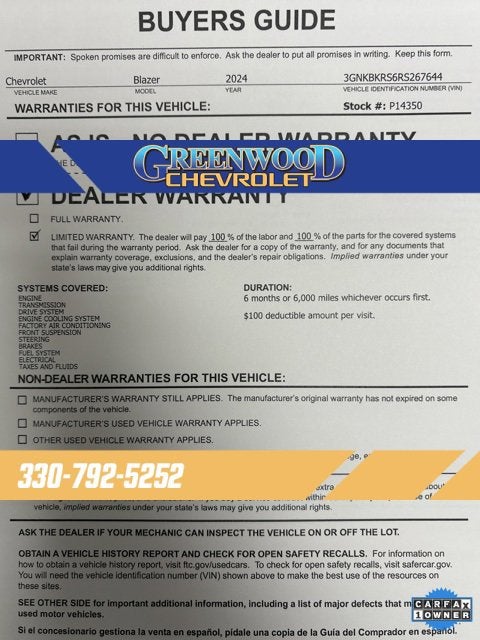 2024 Chevrolet Blazer RS