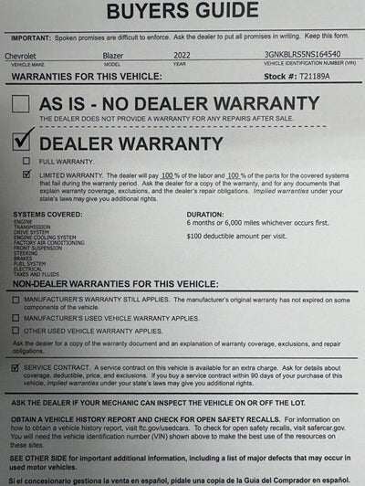 2022 Chevrolet Blazer Premier