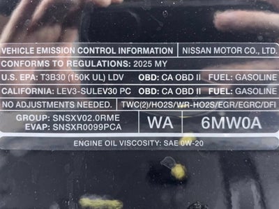 2025 Nissan Sentra SV