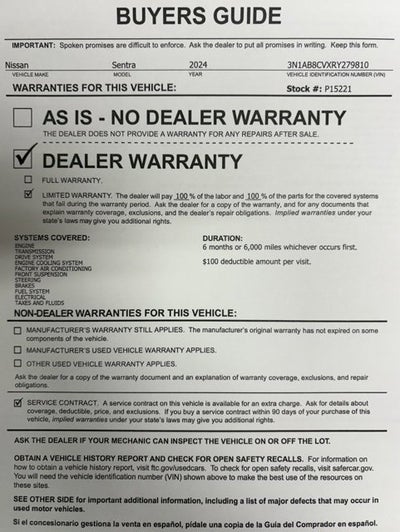 2024 Nissan Sentra SV