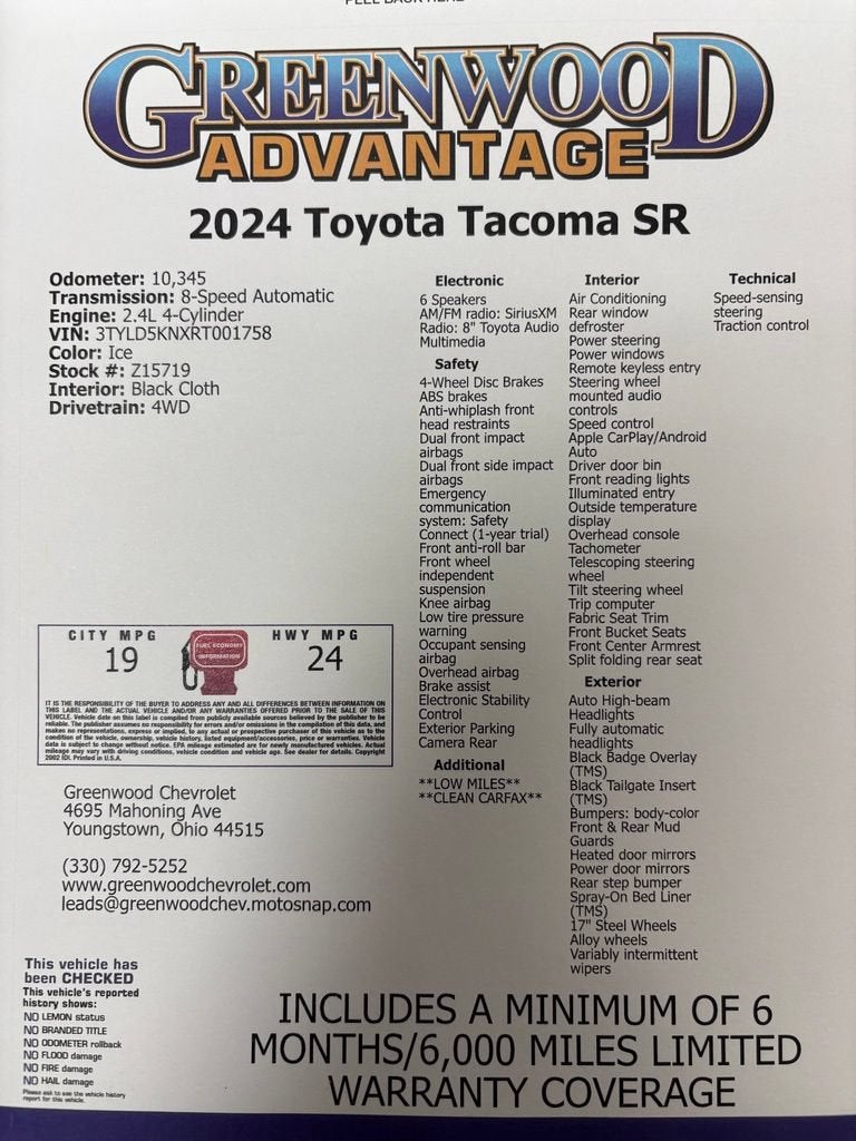 2024 Toyota Tacoma 4WD SR