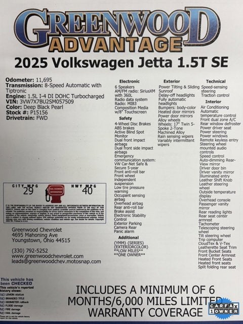 2025 Volkswagen Jetta SE