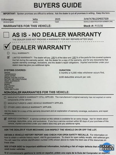 2025 Volkswagen Jetta SE