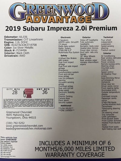 2019 Subaru Impreza Premium