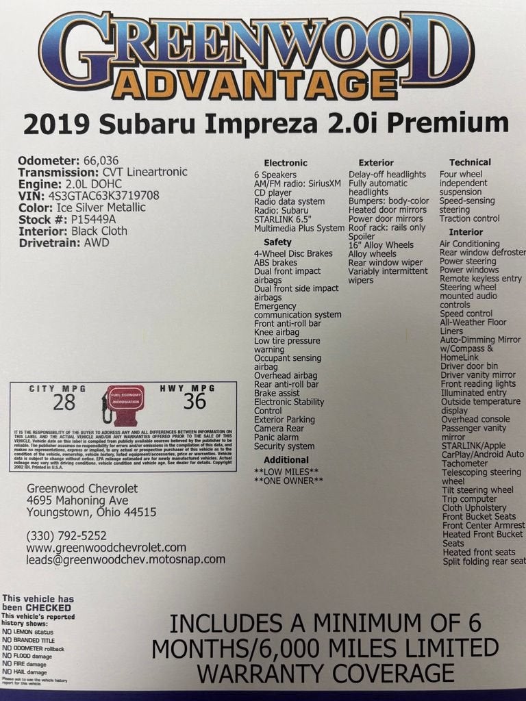 2019 Subaru Impreza Premium