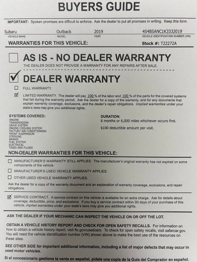 2019 Subaru Outback Limited
