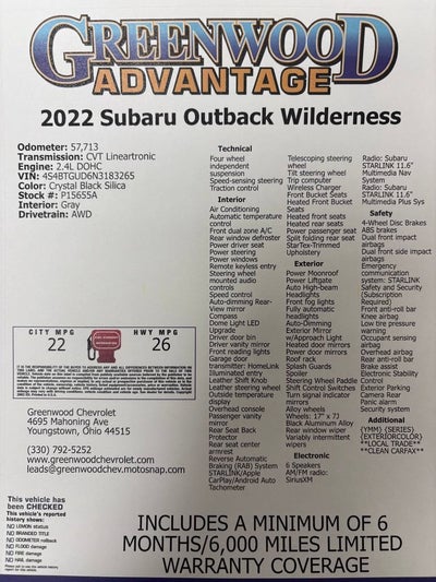 2022 Subaru Outback Wilderness