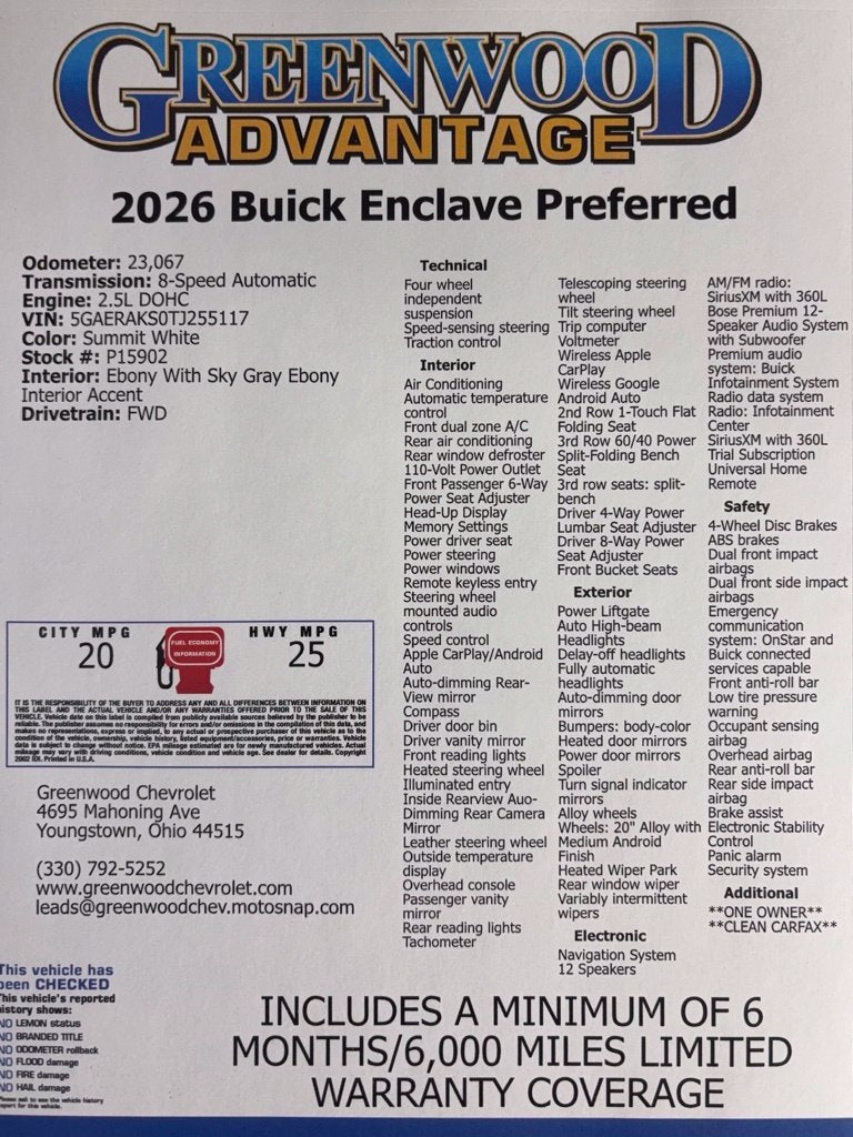 2026 Buick Enclave Preferred