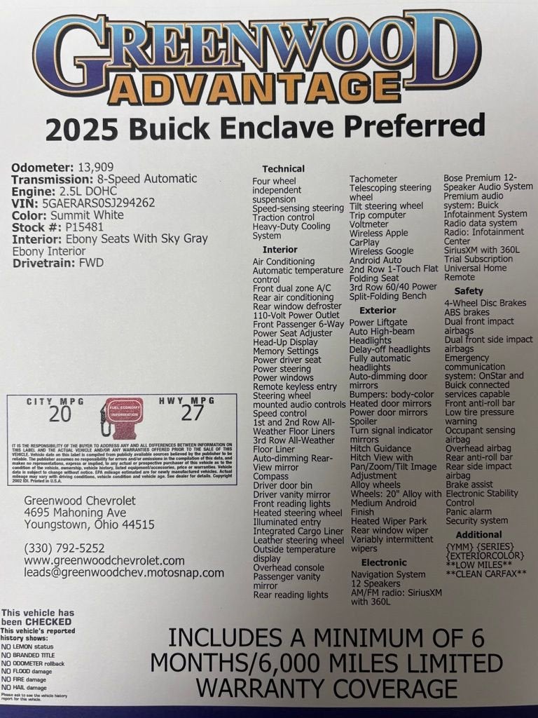 2025 Buick Enclave Preferred