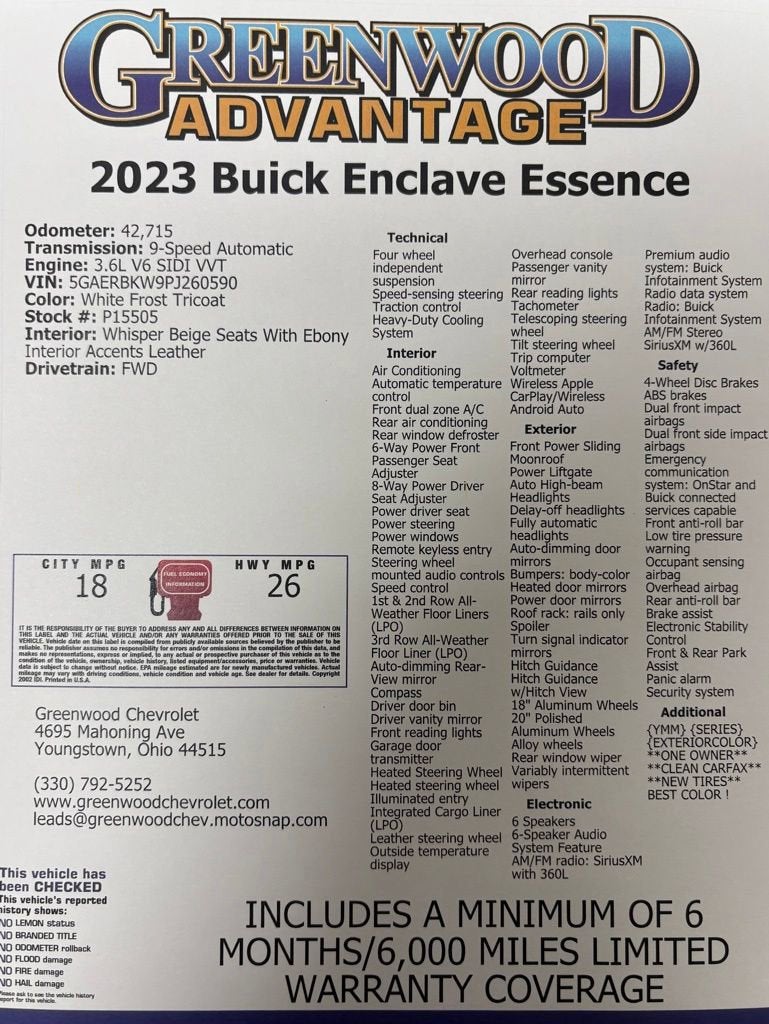 2023 Buick Enclave Essence