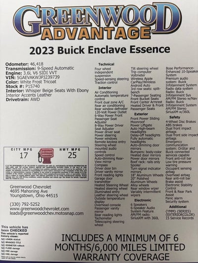 2023 Buick Enclave Essence