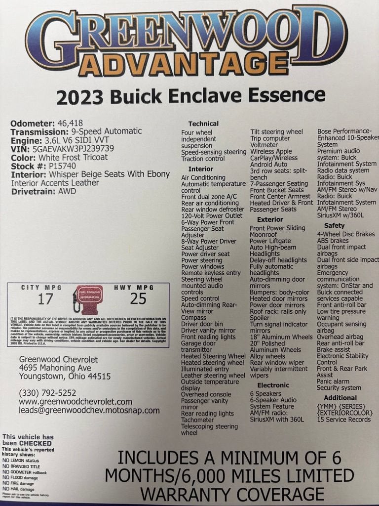 2023 Buick Enclave Essence