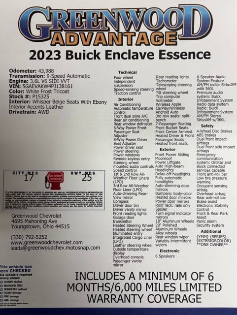 2023 Buick Enclave Essence