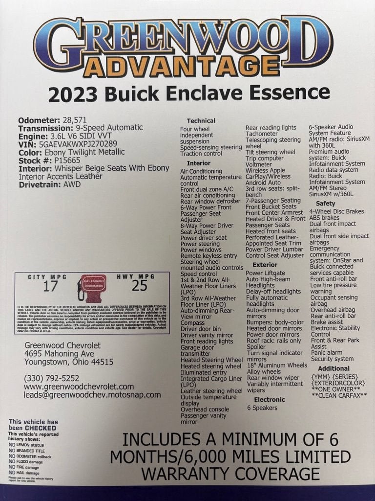 2023 Buick Enclave Essence