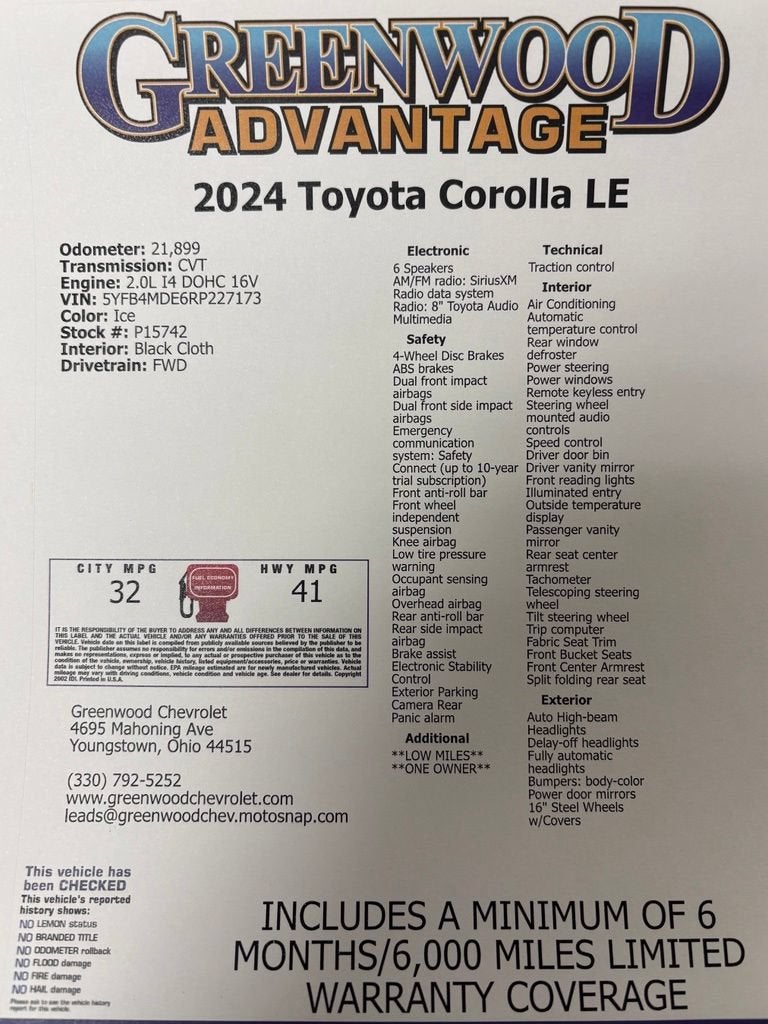 2024 Toyota Corolla LE