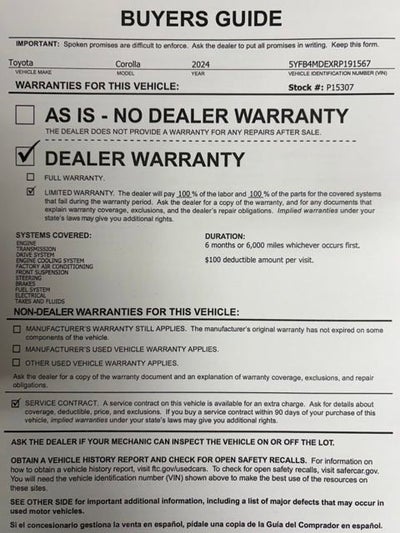 2024 Toyota Corolla LE