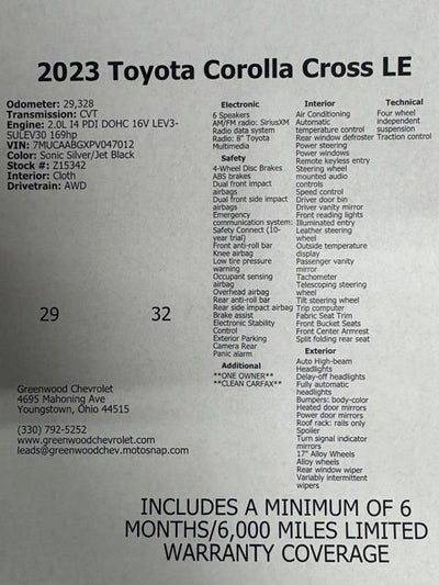 2023 Toyota Corolla Cross LE