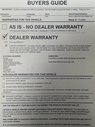 2023 Mitsubishi Outlander ES