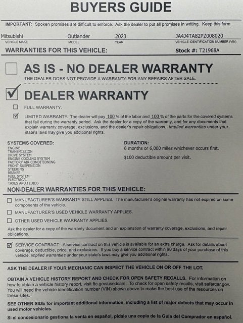 2023 Mitsubishi Outlander ES