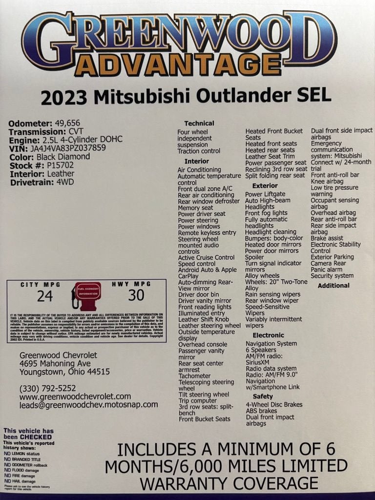 2023 Mitsubishi Outlander SEL
