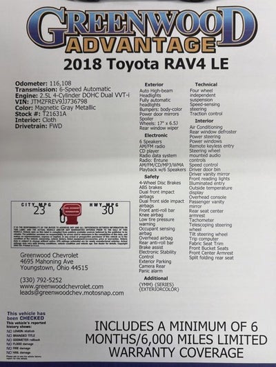 2018 Toyota RAV4 LE