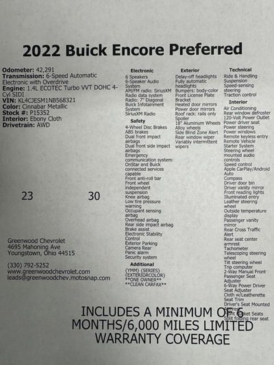 2022 Buick Encore Preferred