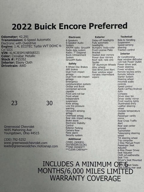 2022 Buick Encore Preferred