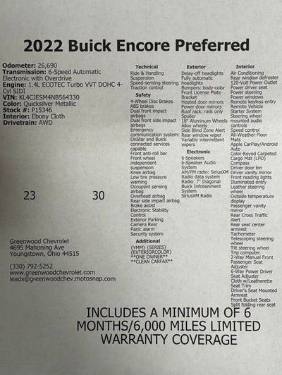 2022 Buick Encore Preferred
