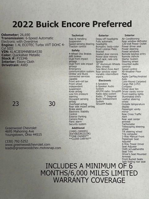 2022 Buick Encore Preferred