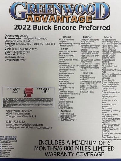 2022 Buick Encore Preferred