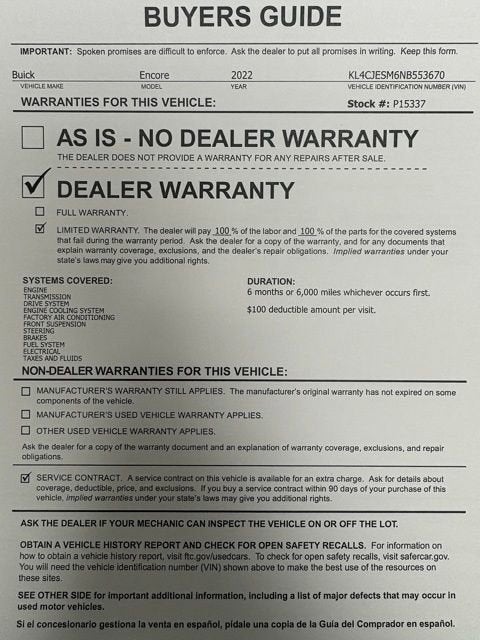 2022 Buick Encore Preferred