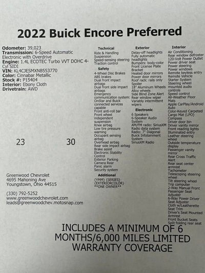 2022 Buick Encore Preferred