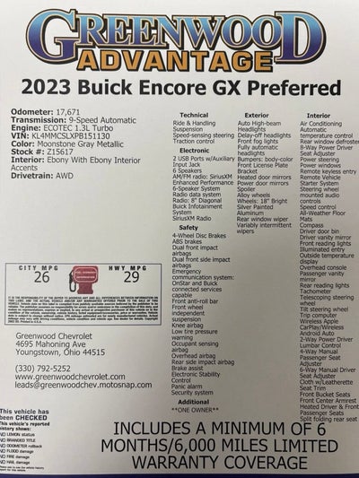 2023 Buick Encore GX Preferred