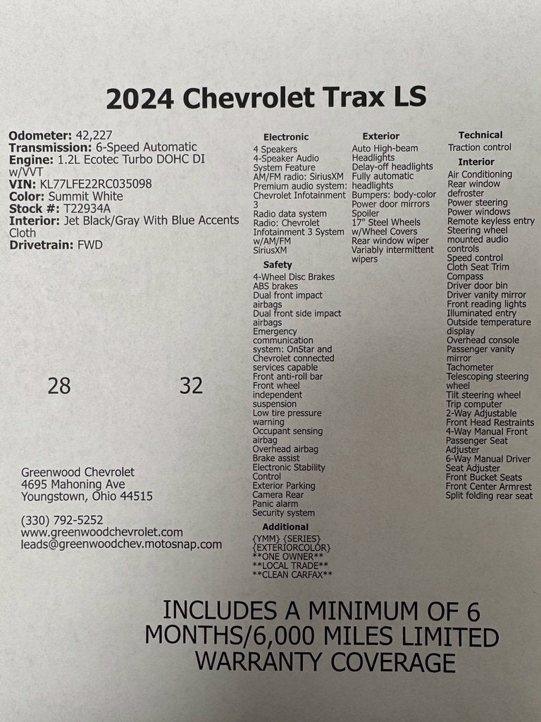 2024 Chevrolet Trax LS