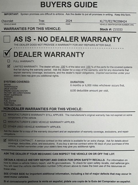 2024 Chevrolet Trax LS