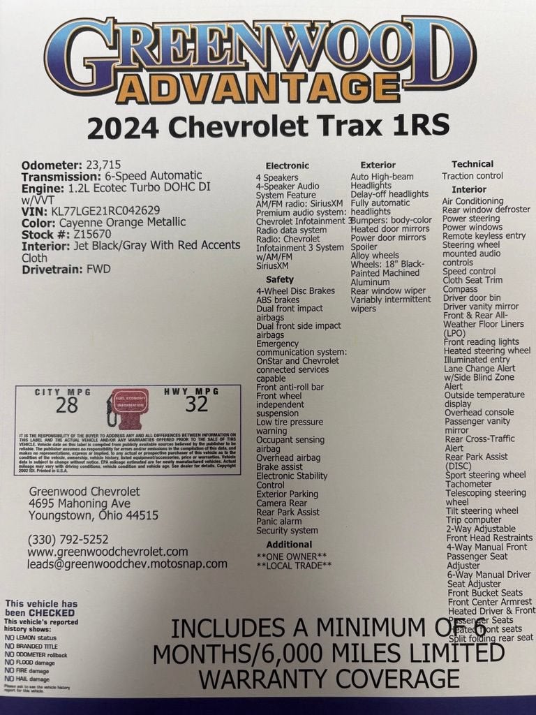 2024 Chevrolet Trax 1RS