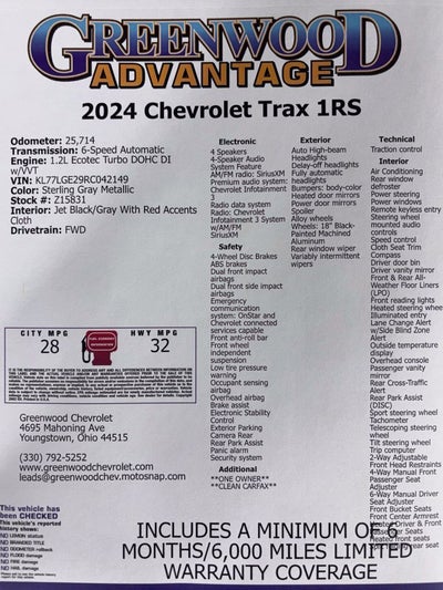 2024 Chevrolet Trax 1RS