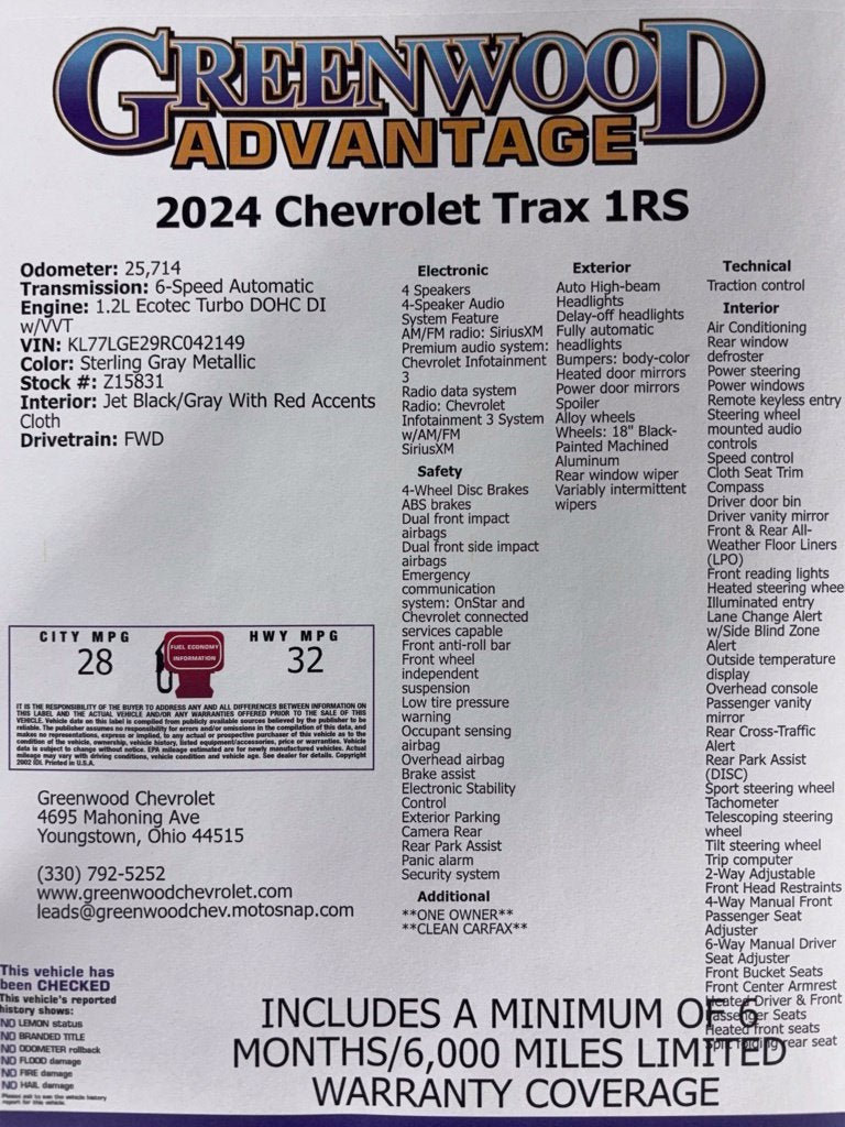 2024 Chevrolet Trax 1RS