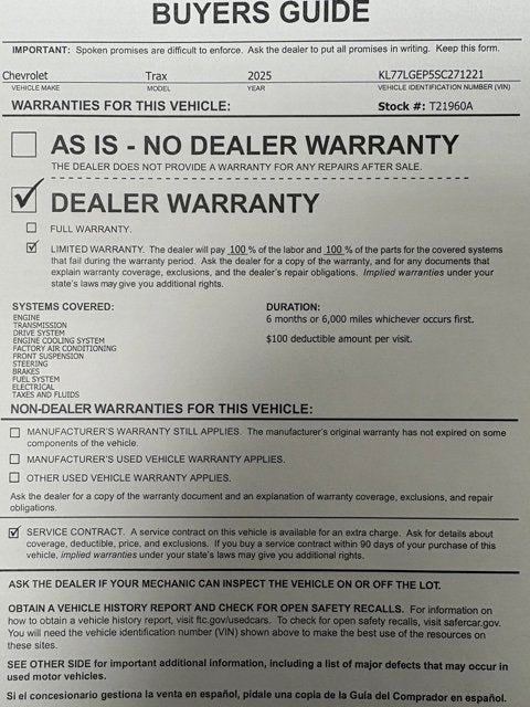 2025 Chevrolet Trax 1RS